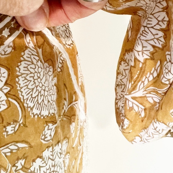 CLEOBELLA MAGDALENA MINI DRESS YELLOW HONEY MIX PRINT FLORAL PEASANT BOHO MEDIUM - Picture 3 of 10